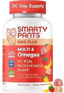 SmartyPants Kids Multivitamin Gummies bottle on a bright background